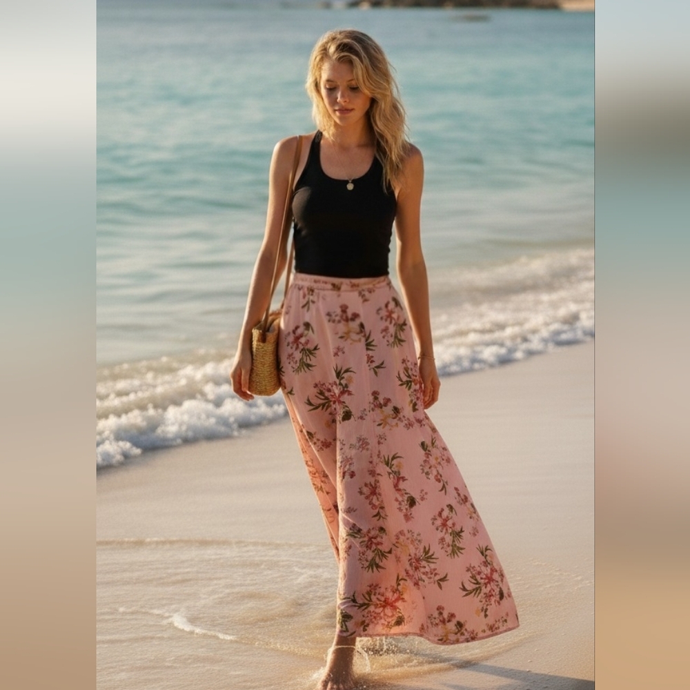 Vintage Victoria's Secret Maxi Floral Racerback Floral Lined Vacay Vibes